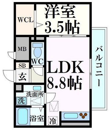 西宮駅 徒歩5分 1階の物件間取画像